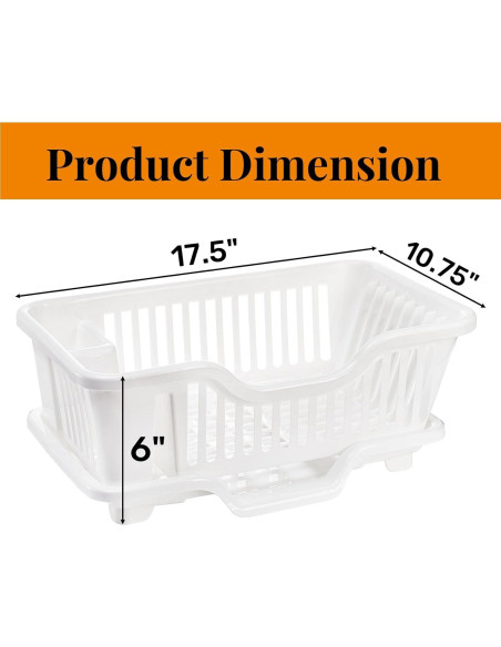 Escurridor de Platos Noamus Blanco 2 Piezas 44.5x27.3cm