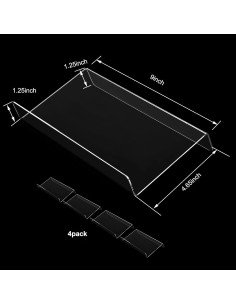 Estante de Especias Acrílico COXWANG 4 Niveles 22.86 cm 2