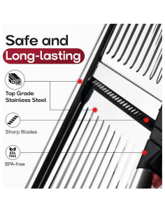 Cortador Mandolina Ajustable X Home de Acero Inoxidable 42cm 2