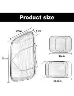 Colador de Fregadero YUNYDSM de Acero Inoxidable 37.2x27cm 2