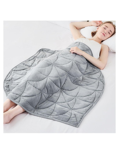 Manta con peso Eazfy Pro 3.2 kg 101.6x132.1 cm Gris Claro