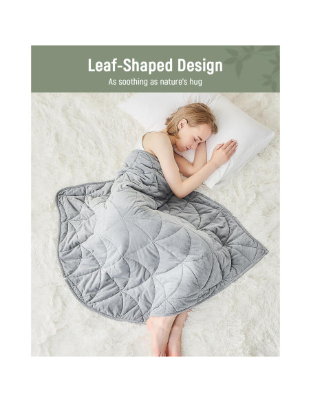 Manta con peso Eazfy Pro 3.2 kg 101.6x132.1 cm Gris Claro