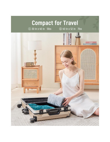 Manta con peso Eazfy Pro 3.2 kg 101.6x132.1 cm Gris Claro