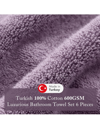 Juego de Toallas de Baño 6 Piezas Algodón Turco Madison Park