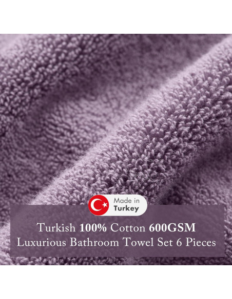 Juego de Toallas de Baño 6 Piezas Algodón Turco Madison Park