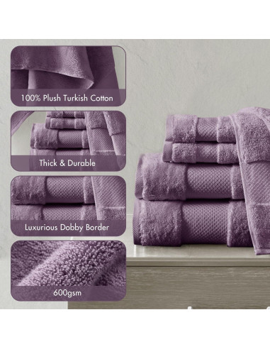 Juego de Toallas de Baño 6 Piezas Algodón Turco Madison Park