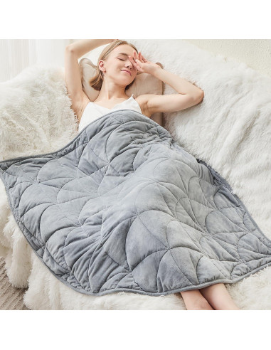 Manta con peso Eazfy Pro 3.2 kg 101.6x132.1 cm Gris Claro