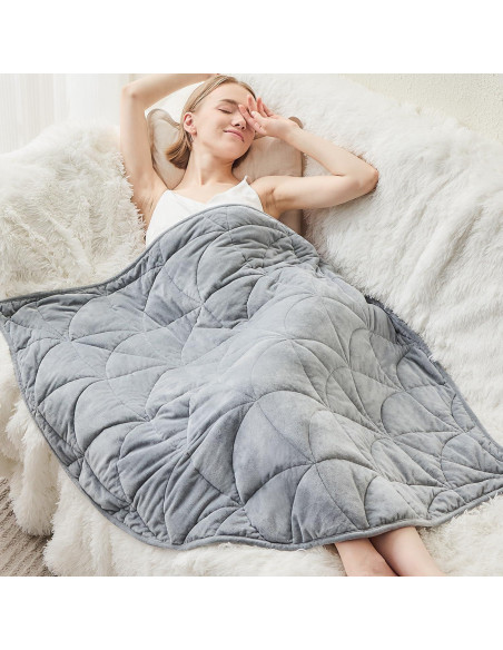 Manta con peso Eazfy Pro 3.2 kg 101.6x132.1 cm Gris Claro