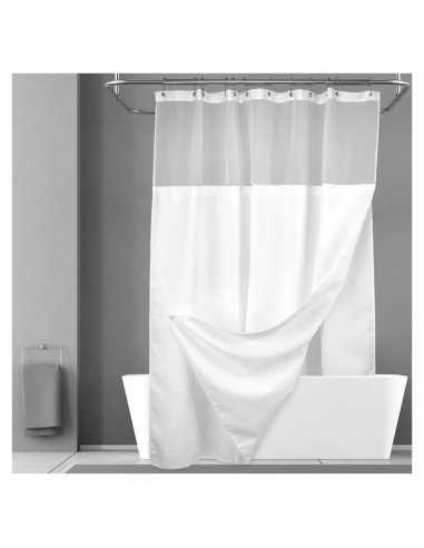 Cortina de Ducha N&Y HOME 71x72 cm con Forro y Ganchos