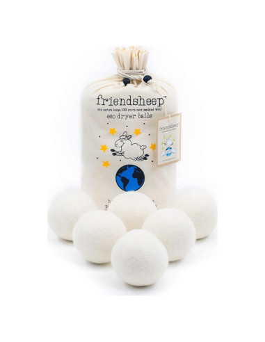 Bolas de Secado de Lana Friendsheep 6 Piezas Orgánicas XL