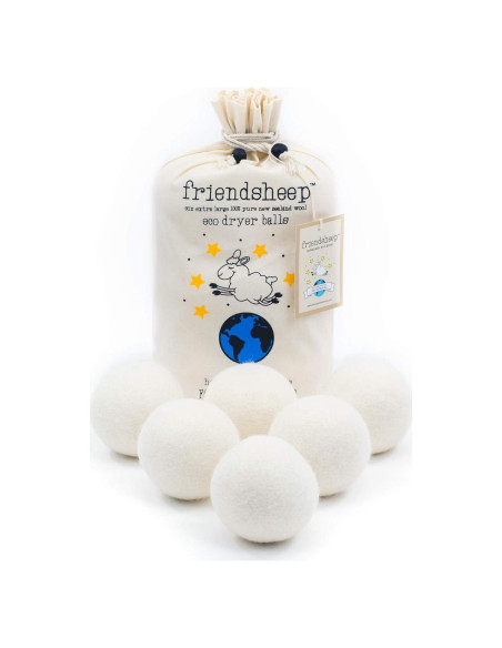 Bolas de Secado de Lana Friendsheep 6 Piezas Orgánicas XL
