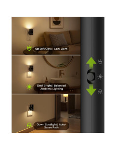 Luz Nocturna LED AUVON Regulable con Sensor de Movimiento 2 Pzas 2