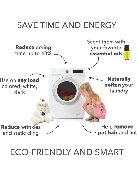 Bolas de Secado de Lana Friendsheep 6 Piezas Orgánicas XL