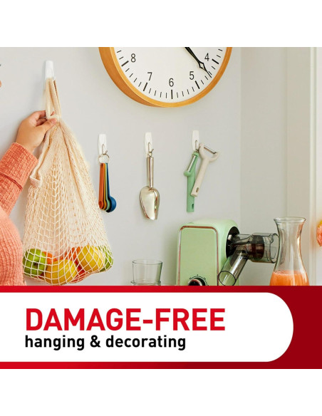 Ganchos Utilitarios Grandes Command - 14 Ganchos y 24 Tiras