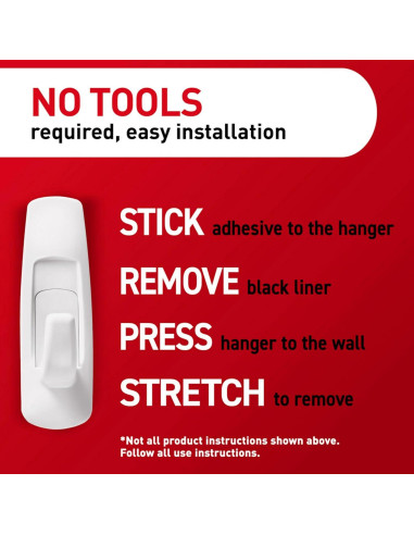 Ganchos Utilitarios Grandes Command - 14 Ganchos y 24 Tiras