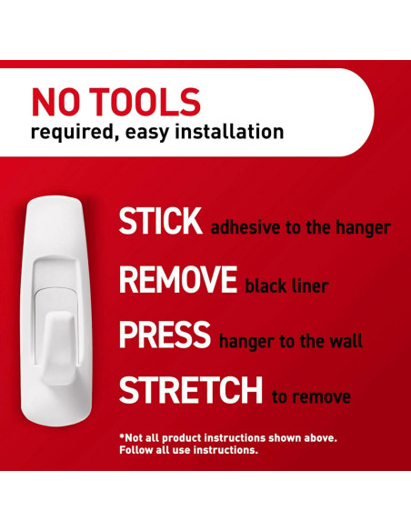 Ganchos Utilitarios Grandes Command - 14 Ganchos y 24 Tiras