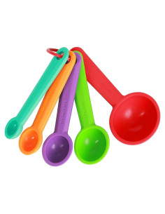 Juego de cucharas medidoras de silicona DOTINGHUX 5 piezas