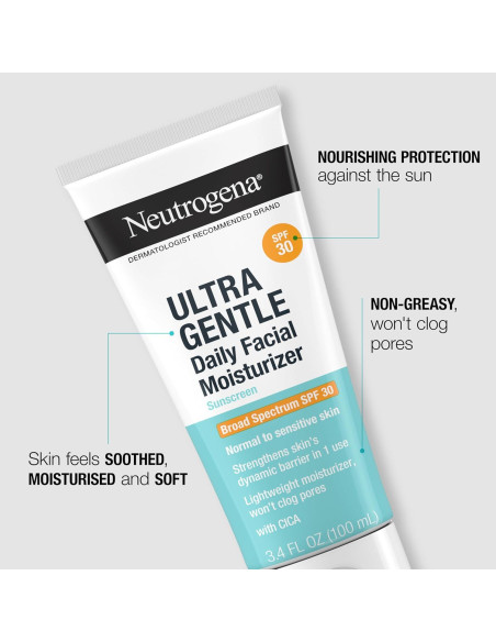 Hidratante Facial Neutrogena Ultra Gentle SPF 30 100 ml Hidratante Facial Neutrogena Ultra Gentle SPF 30 100 ml