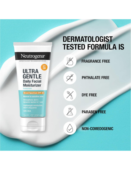 Hidratante Facial Neutrogena Ultra Gentle SPF 30 100 ml Hidratante Facial Neutrogena Ultra Gentle SPF 30 100 ml