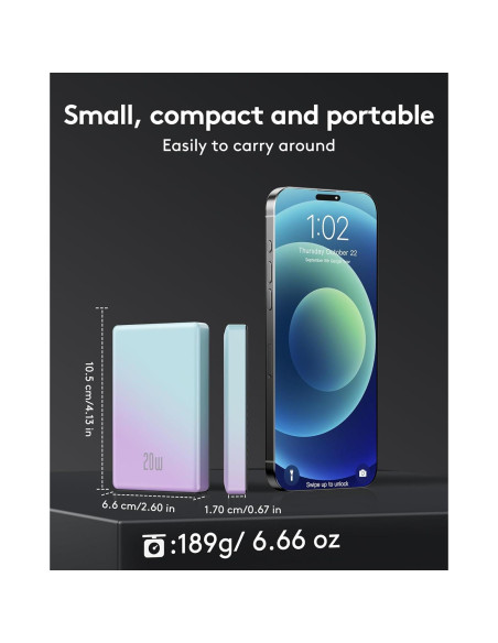 Banco de Poder Magnético 10000mAh Ntaanoo para iPhone Banco de Poder Magnético 10000mAh Ntaanoo para iPhone