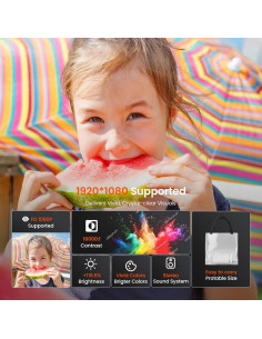 Proyector Mini Portátil Tecaki X3 1080P HD Bluetooth 5.2 2