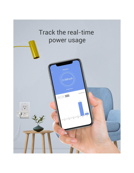 Enchufe Inteligente EZVIZ T30-B WiFi Control Remoto 1 Paquete