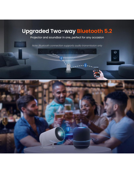 Proyector Mini Portátil Tecaki X3 1080P HD Bluetooth 5.2