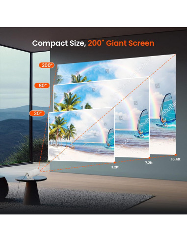 Proyector Mini Portátil Tecaki X3 1080P HD Bluetooth 5.2