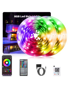 Luces LED RGB NBBUFF 200 pies con control remoto y App