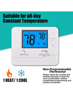 Termostato No Programable Suuwer S701 1 Calor 1 Frío Retroiluminado 2