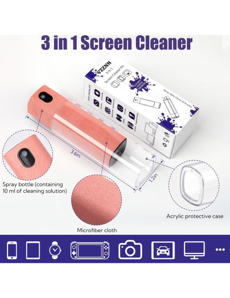 Limpiador de Pantalla 3 en 1 T90733 - 24 Paquetes Portátiles