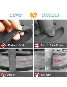 Cubierta de Alimentos para Microondas LekDrok 26.9 cm Carbón 2