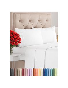 Juego de Sábanas Queen 4 Piezas CGK Unlimited - Microfibra Suave