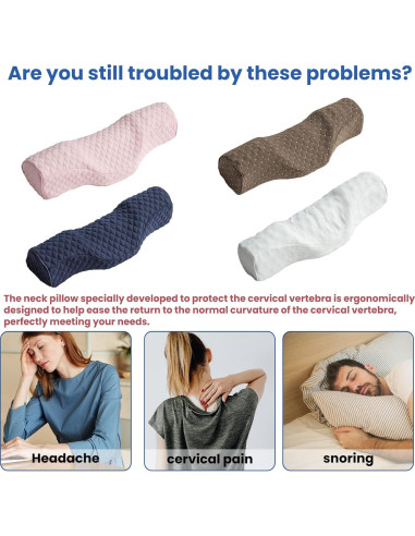 Almohada Cervical S-SNAIL-OO Espuma con Memoria 45x15cm