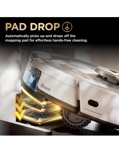 Aspiradora y trapeador robot Shark PowerDetect 2 en 1, autovaciado