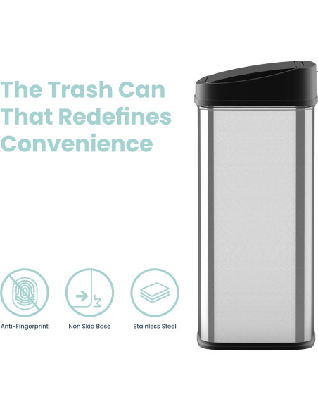 Basurero Automático Ninestars DZT-50-28 49L Sensor Infrarrojo