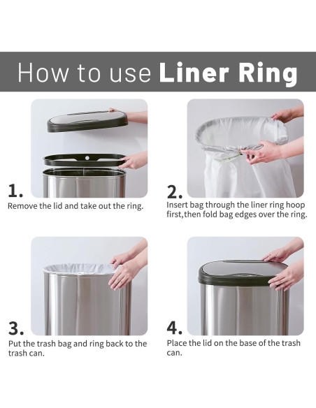 Basurero Automático Ninestars DZT-50-28 49L Sensor Infrarrojo