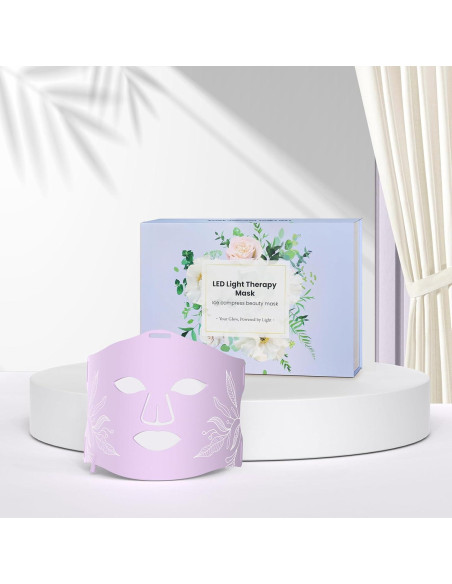 Máscara Facial LED Terapia de Luz Baiou 8-en-1 con Hielo