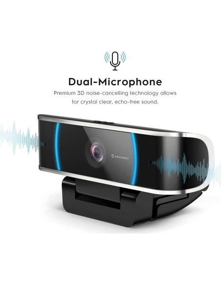 Cámara Web Amcrest AWC5100 5MP HD con Micrófono y Gran Angular