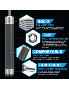 Cuerda de Salto con Peso Passion Pulse 0.45 kg Ajustable 2