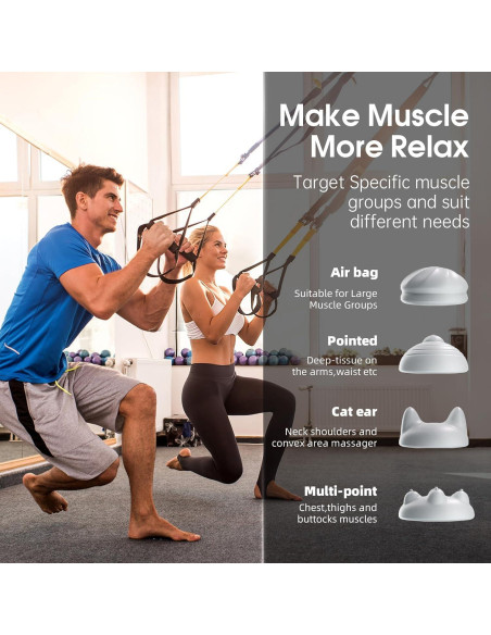 Pistola de Masaje AERLANG M01 con Calor y Frío 5 Velocidades