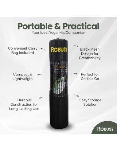 Alfombrilla de Yoga Antideslizante Robust 182.88x60.96cm Verde