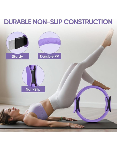 Kit de Pilates ElaraFit 13 Piezas para Mujeres - Anillo, Pelota y Bandas