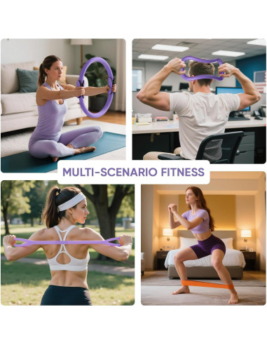 Kit de Pilates ElaraFit 13 Piezas para Mujeres - Anillo, Pelota y Bandas