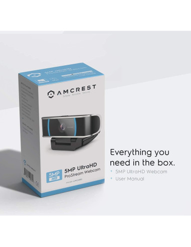 Cámara Web Amcrest AWC5100 5MP HD con Micrófono y Gran Angular