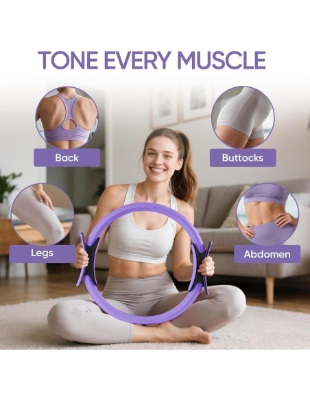 Kit de Pilates ElaraFit 13 Piezas para Mujeres - Anillo, Pelota y Bandas