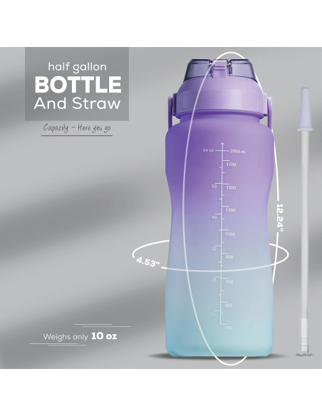 Botella de Agua Motivacional 2.2L TÚ PUEDES HACERLO VIVIENDO