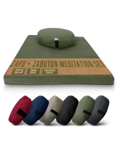 Conjunto de Cojín de Meditación Zafu y Zabuton Bean Products - HEMP