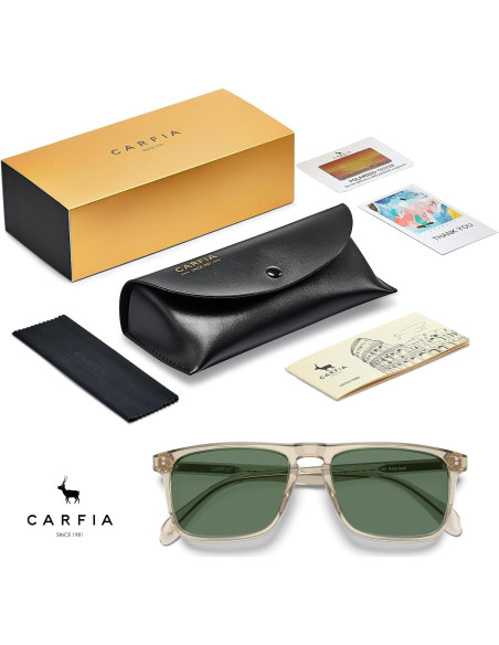 Gafas de sol polarizadas CARFIA para hombres UV400 marco acetato