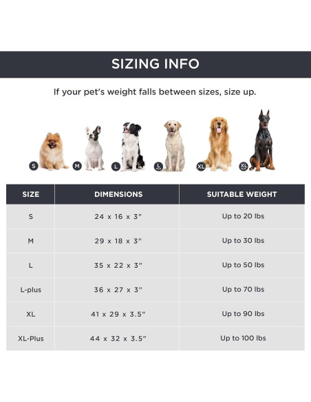 Cama Ortopédica para Perros Bedsure Grande Espuma Viscoelástica